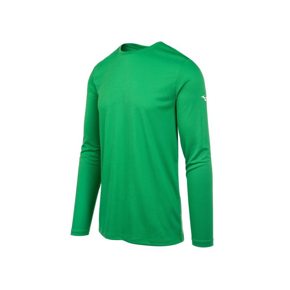 Mens Mizuno Long Sleeve T-Shirts Green Philippines (ORLTQI984)